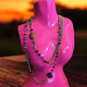 Elegant Multi-Color Crystal Beaded Necklace